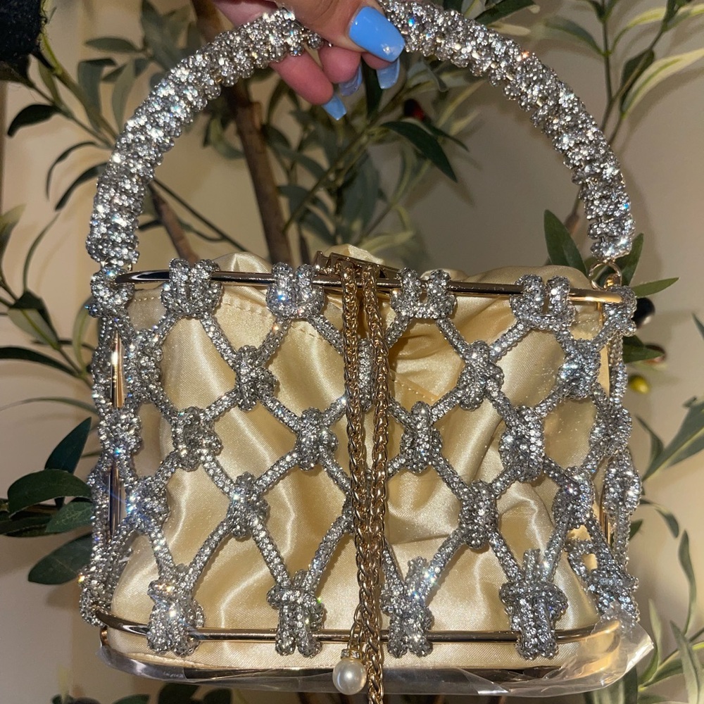 Elegant Gold and Silver Women's Handbag